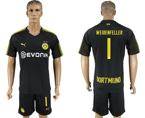 Dortmund #1 Weidenfeller Away Soccer Club Jersey